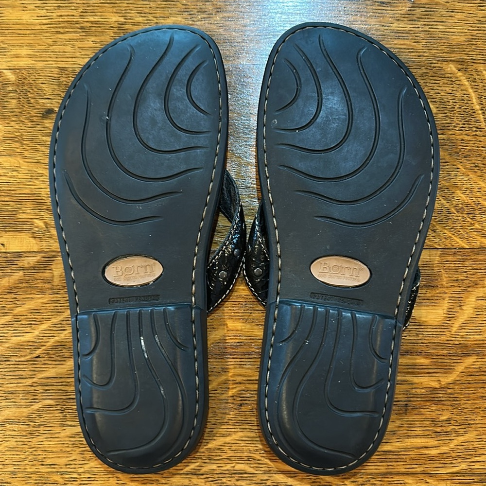 Born Black Leather Sandals - Picture 4 of 7